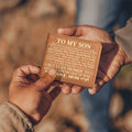 To My Son Promise Leather Wallet – Yellow Design