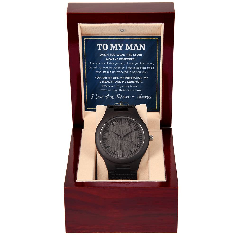 To My Man Wooden Watch