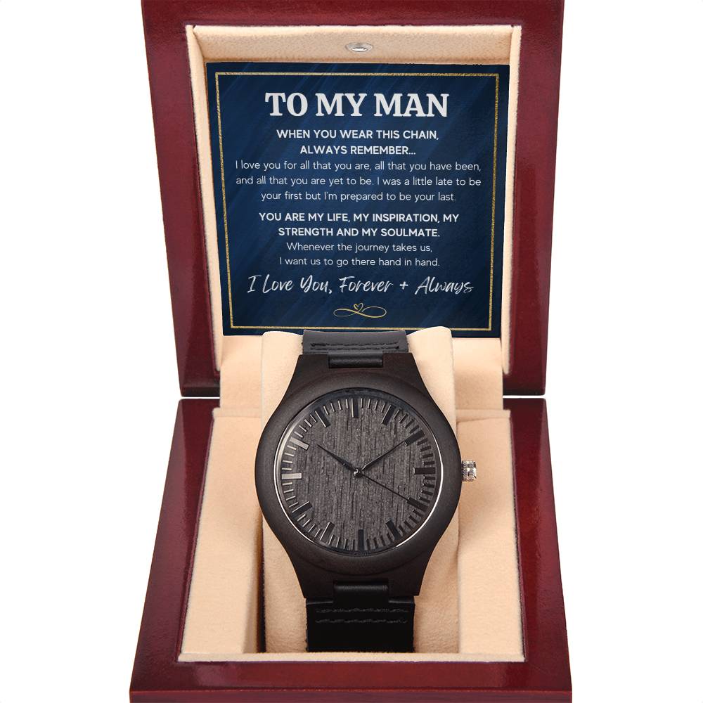 To My Man Wooden Watch