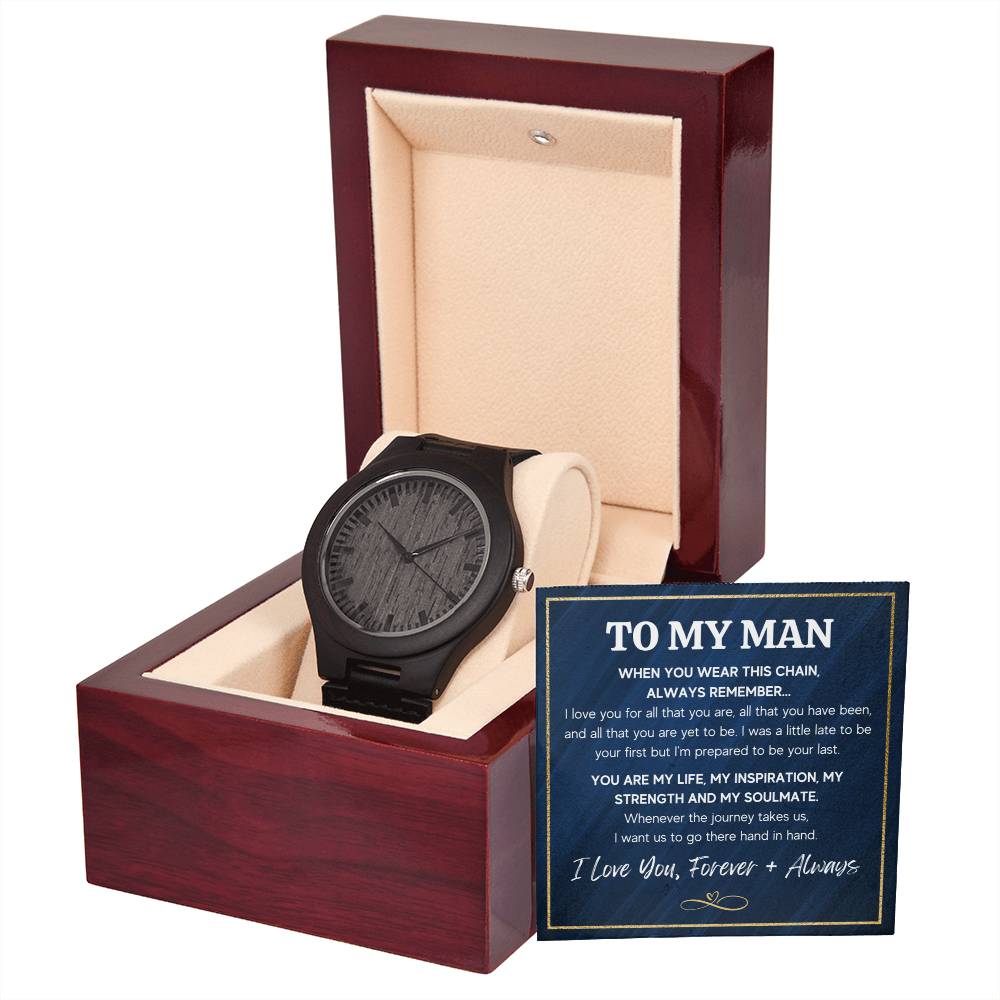 To My Man Wooden Watch
