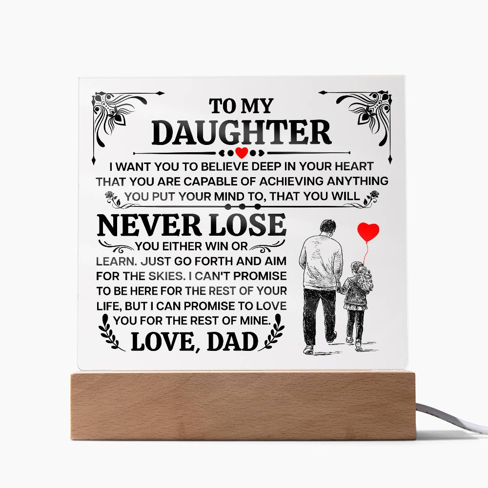 Daughter Promise LED Plaque