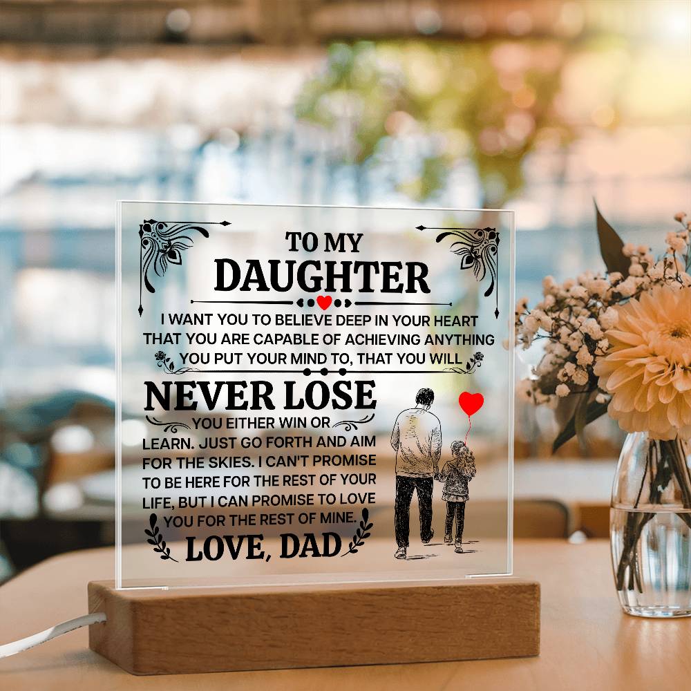 Daughter Promise LED Plaque